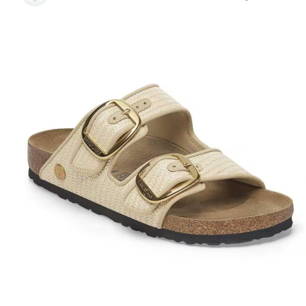 Birkenstock Arizona Raffia Big Buckle Size 40